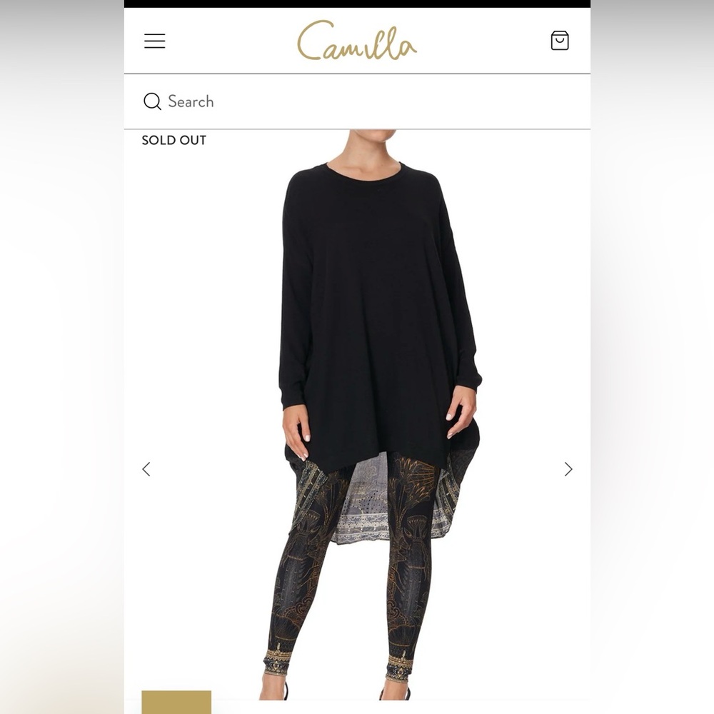 Camilla Black Knit Top